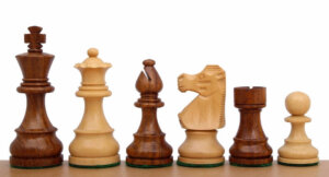 French Staunton Acacia/Boxwood 3,75" chess pieces