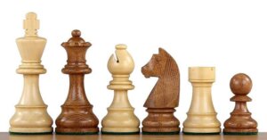 German Staunton Acacia/Boxwood chess pieces 3,75'' double queen
