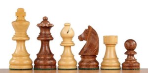 German Staunton Acacia/Boxwood chess pieces 3''