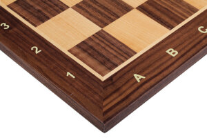 Chess board no. 4+ (with description) walnut/ maple (marquetry)
