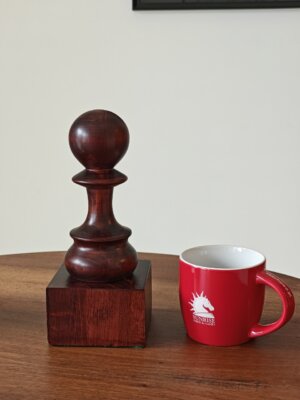 Wooden Chess Cup - Black Pawn