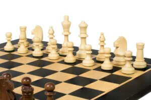 Tournament chess set No. 4 - 40 mm chessboard + Sunrise Staunton 78 mm figures