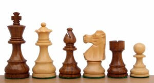 French Acacia/Buckthorn Chess Figures 4 inches