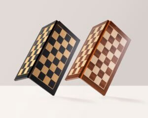Folding chessboard No. 6 (without description) mahogany/ maple (marquetry)